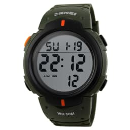 TOP Mens Watch Fashion Big Dial Sport Watches 50M Waterproof Alarm Clock Digital Men WristWatch Relogio Masculino