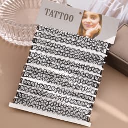 DIY 12PCS Mix Colour Vintage Hippy Stretch Tattoo Choker Necklace Elastic Chocker Necklace Fishing Line Tattoo Necklace