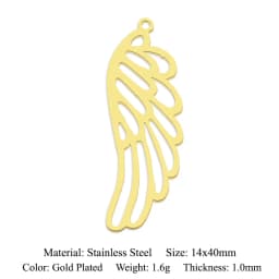 10pcs/lot 316 Stainless Steel Evil Eye Lotus DIY Earring Pendant Wholesale Jewelry Charms Angel Wing Yoga Tree of Life Custom