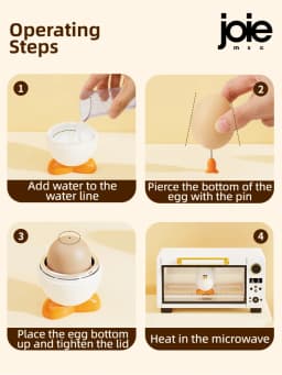 Joie Microwave Egg Boiler Eggy Microwave Egg Poachers Cooker Steamer Box for Chicken and Quail Eggs Kitchen Tools Egg Tools