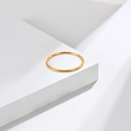 1mm Titanium Steel Ring Gold/Rose Gold/ Silver Color Simple Female Thin Ring Wedding Jewelry Gift