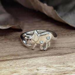 Dinosaur Rings Cute Silver Color Opening Adjustable Rings Best Love Gift Design Animal Shape For Women Men Punk Style