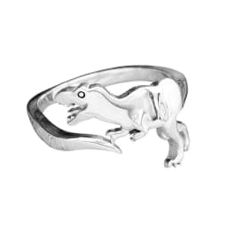 Dinosaur Rings Cute Silver Color Opening Adjustable Rings Best Love Gift Design Animal Shape For Women Men Punk Style