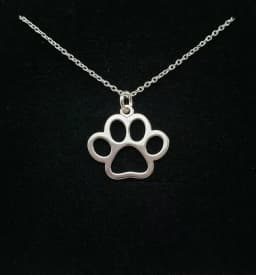 Paw Print Necklace Dainty PawPrint Pendant Gift for Dog Mom Cat Lover Vet Dogsitter Puppy Pet Loss Memorial Jewelry