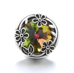 Forty Style High Quality Fashion Color Crystal Snap Button 5Pcs Snap Button Jewelry Women's 18mm Snap Bracelet Accessories Gift