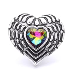 Forty Style High Quality Fashion Color Crystal Snap Button 5Pcs Snap Button Jewelry Women's 18mm Snap Bracelet Accessories Gift