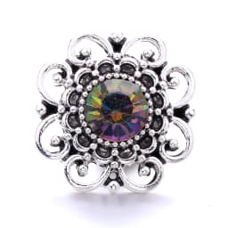 Forty Style High Quality Fashion Color Crystal Snap Button 5Pcs Snap Button Jewelry Women's 18mm Snap Bracelet Accessories Gift
