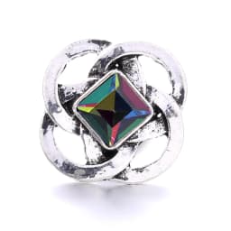 Forty Style High Quality Fashion Color Crystal Snap Button 5Pcs Snap Button Jewelry Women's 18mm Snap Bracelet Accessories Gift