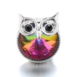 Forty Style High Quality Fashion Color Crystal Snap Button 5Pcs Snap Button Jewelry Women's 18mm Snap Bracelet Accessories Gift