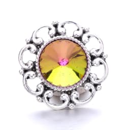 Forty Style High Quality Fashion Color Crystal Snap Button 5Pcs Snap Button Jewelry Women's 18mm Snap Bracelet Accessories Gift