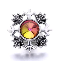 Forty Style High Quality Fashion Color Crystal Snap Button 5Pcs Snap Button Jewelry Women's 18mm Snap Bracelet Accessories Gift