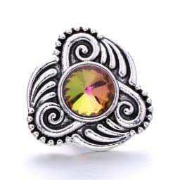 Forty Style High Quality Fashion Color Crystal Snap Button 5Pcs Snap Button Jewelry Women's 18mm Snap Bracelet Accessories Gift