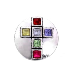 Forty Style High Quality Fashion Color Crystal Snap Button 5Pcs Snap Button Jewelry Women's 18mm Snap Bracelet Accessories Gift