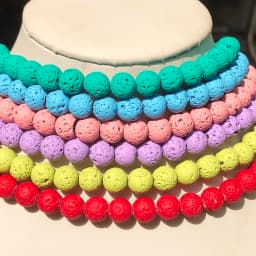 Natural Volcanic Lava Stone Beads Round Loose Spacer Beads for Jewelry Making Beadwork DIY Bracelets Accessories 15'' 4 6 8 10mm