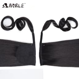 Noble Long Straight 32 Inch Wrap Around Clip In Ponytail Hair Extension Heat Resistant Synthetic Pony Tail Fake Synthetic Hair
