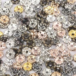 50Pcs/Lot 4/6/8/10mm Mixed Color Rhinestone Rondelle Crystal Crimp Round Loose Spacer Beads for Jewelry Making DIY Accessories