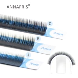 ANNAFRIS Bottom Lashes Extension 5mm- 7mm J/B/C Curl Under Eyelashes Individual Natural Short Eyebrow Mink Lower Lash