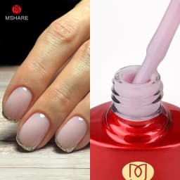 MSHARE Milky Rose Rubber Gel Camouflage for Nails Base Nail Gel Color Coat 10ml UV LED Gel