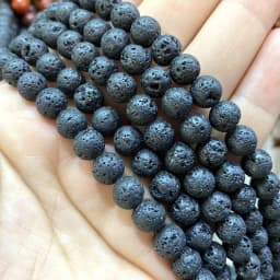 Natural Stone Beads Lava Tiger Eye Agate Amethyst Turquoises Round Loose Spacer Beads for Jewelry Making Diy Bracelet Charms