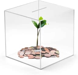 Piggy Banks for Adults (2023 Upgraded Version), Clear Acrylic Money Saving Bank Break to Open, Can Only Save That Cannot Be Take