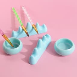 1/5 Set Professional Nail Brush Washing Equipment Acrylic Liquid Powder Container Nail Cup Nail Rrush Holder Manicure Tools