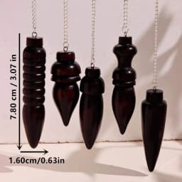 Wooden Pendulum for Divination Dowsing Natural Egyptian Wood Pendulums with Witness Meditation Dowser Spiritual Pendulos X145