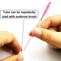 10/50pcs Reusable Eyelash Brush Tubes Eyebrow Brush Eyelash Wands Replaceable Dust-proof Drill Rose Bottom
