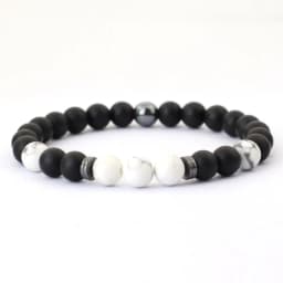 Noter Handmade Mens Bracelet 8mm Onyx Tiger Eyes Stone Beaded Braclet Hematite Healing Braslet Cadeau Homme Leisure Accessories