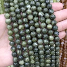 4 6 8 10 MM Natural Green Jades Stone Round Loose Spacer Beads For Jewelry Making DIY Bracelet Necklace Accessories