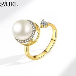 SMJEL Fashion Cherry Blossom Anxiety Ring Fidget Spinner Rings for Women Cute Cat Bee Bunny Butterfly Rotating Ring Wedding Gift