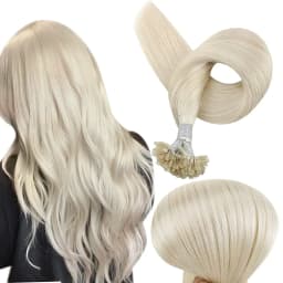 Full Shine U Tip Hair Extensions Fusion Hair Balayage Color 40-50g Keratin Glue Beads Prebonded Remy Human Hair Extensions