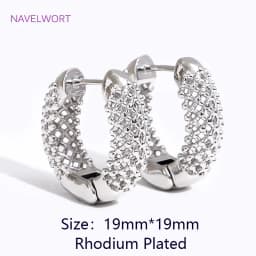 Trendy 18K Gold Plated Brass Geometric Hoop Earring Inlaid Zircon Twist Round Earring,Jewelry Party Gifts For Women Wholesale