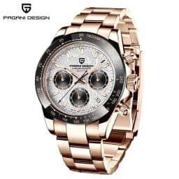 PAGANI DESIGN 2026 New Men's Watches Luxury Rose Gold Quartz Watch For Men 100M Waterproof Sports Chronograph Wristwatch Men