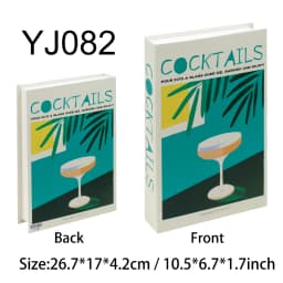 Aperol Cocktail Luxury Fake Books Decoration Coffee Table Decorative Books Club Villa Hotle Decoration Shooting Props Home Extra