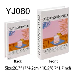 Aperol Cocktail Luxury Fake Books Decoration Coffee Table Decorative Books Club Villa Hotle Decoration Shooting Props Home Extra