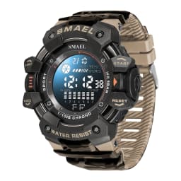 SMAEL Military Digital Watch LED Sports Wristwatches 50m Waterproof LED Stopwatch 8050 Army Watches Digital Big Dail Clock Alarm