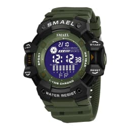 SMAEL Military Digital Watch LED Sports Wristwatches 50m Waterproof LED Stopwatch 8050 Army Watches Digital Big Dail Clock Alarm