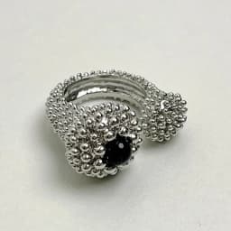 Vintage Gold Plated Black Agate Metal Chunky Open Rings for Women Girls Exaggerated Charm Party Jewelry Accessory