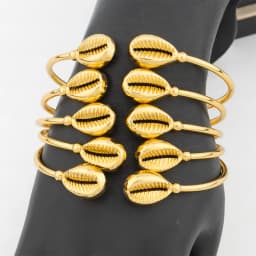 New Cuff Bracelet For Women Party Dubai Shell Shape Bangles 18K Gold Color Map of Africa Jewelry Accessories Anniversary Gifts