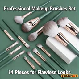 14Pcs Soft Fluffy Makeup Brushes Set, Cosmetic Powder Eye Shadow Foundation Blush Blending Tools