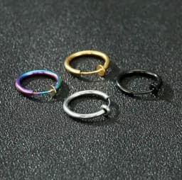 Non-pierced Earrings Clip On Retractable Earrings Men Women Ear Clips Classic Hip-hop Hoop Ear Bone Buckle Earrings Accessories