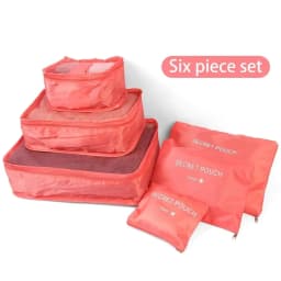Homefish 6Pcs Oxford Waterproof Fabric Packing Cubes Travel Storage Organizer For Clothes Shoes Underwear Suitcase Luggage