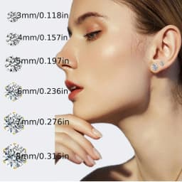 Safe & Painless Gun Set with Stylish Gold/Silver CZ Stud Earrings Professional Ear Piercing Kit Durable Tools for Self-Piercing