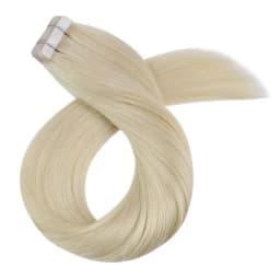 Moresoo Human Hair Extensions Tape in Invisible Balayage Hair Extensions 50G Machine Remy Straight Tape in Natural Straight Hair