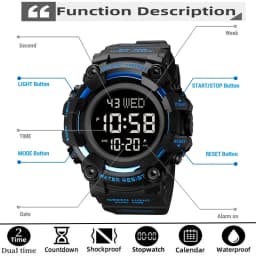Skmei Luxury Fashion Sports Watches Men Waterproof Stopwatch Dual Time Digital Wristwatch Big Dial Clock Reloj Hombre