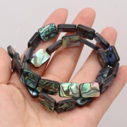 Natural Abalone Shell Rectangle Mother of Pearl Shell Exquisite DIY Jewelry Making Elegant Necklace Bracelet