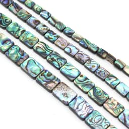 Natural Abalone Shell Rectangle Mother of Pearl Shell Exquisite DIY Jewelry Making Elegant Necklace Bracelet