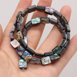 Natural Abalone Shell Rectangle Mother of Pearl Shell Exquisite DIY Jewelry Making Elegant Necklace Bracelet
