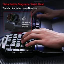 Redragon K585 DITI Wireless One-Handed Mechanical Keyboard 42 Keys 2.4Ghz RGB Gaming Keypad Detachable Wrist Support for PC Game