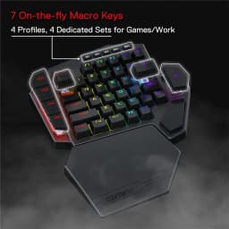 Redragon K585 DITI Wireless One-Handed Mechanical Keyboard 42 Keys 2.4Ghz RGB Gaming Keypad Detachable Wrist Support for PC Game